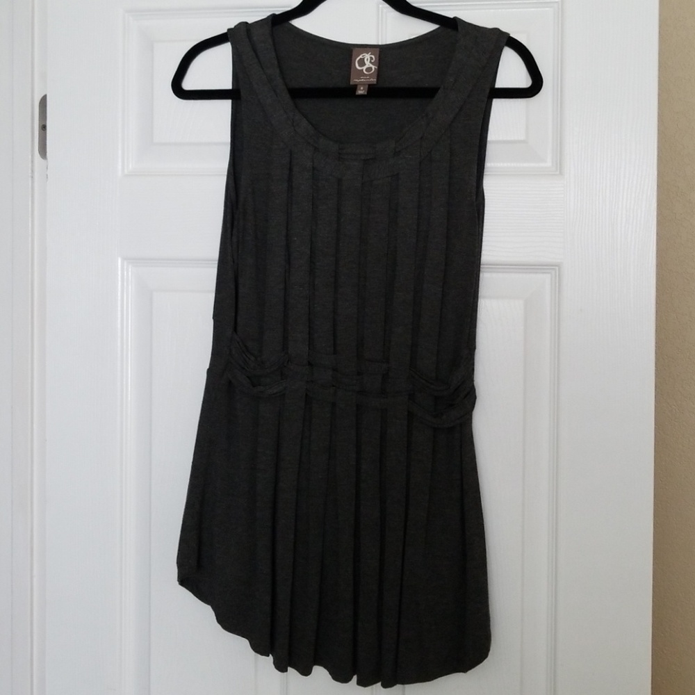 Anthropologie Grey Basket Weave Shirt